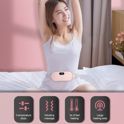 Period Pain Relief Device Menstrual Heating Portable Heating Pad Self Massage Period Cramp Massager Colic Belt Massage Products