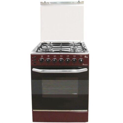 Ramtons 4 Gas 55X55 Dark Red Cooker – EB/303