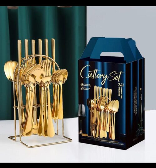 Fashion Set 24pcs Goldish Premium Cutlery Set