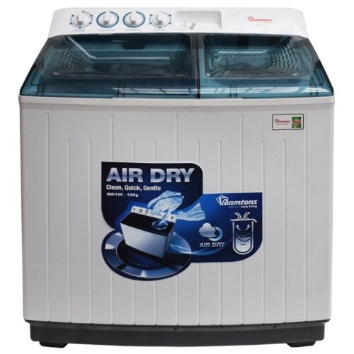 Ramtons TWIN TUB SEMI AUTOMATIC 12KG WASHER – RW/155