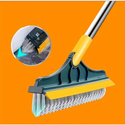 2-in-1 Floor Seam scrubbing Brush with long handle