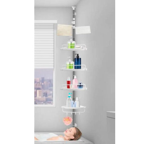 4 Layer Corner Shower Caddy, Adjustable Shower Shelf Organizer