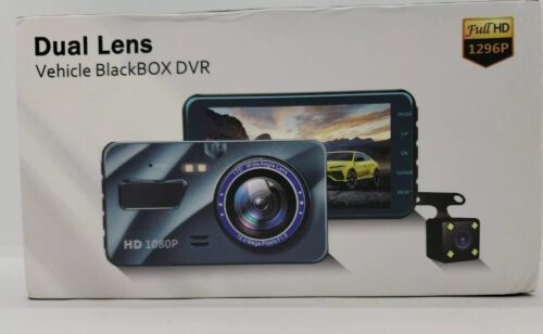 Dash Cam Dual Lens Vehicle Blackbox DVR 1296P