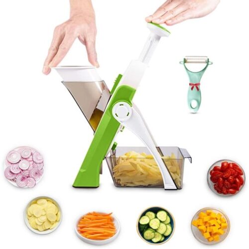 Multifunctional ALL IN 1 Mandoline SAFE Slicer And Chopper Vegetable Cutter For Kitchen