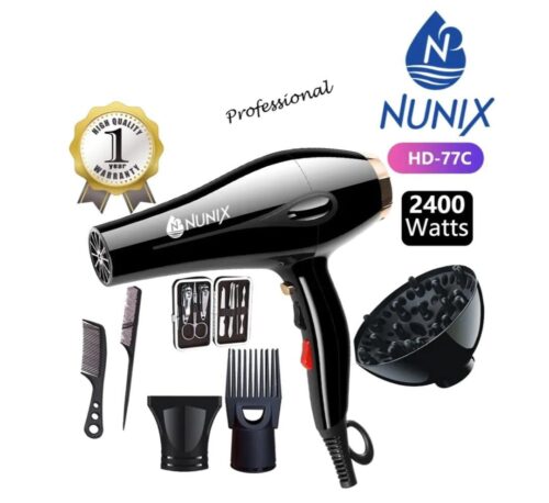 Nunix HD-77C Commercial blow dry hair dryer with accessories