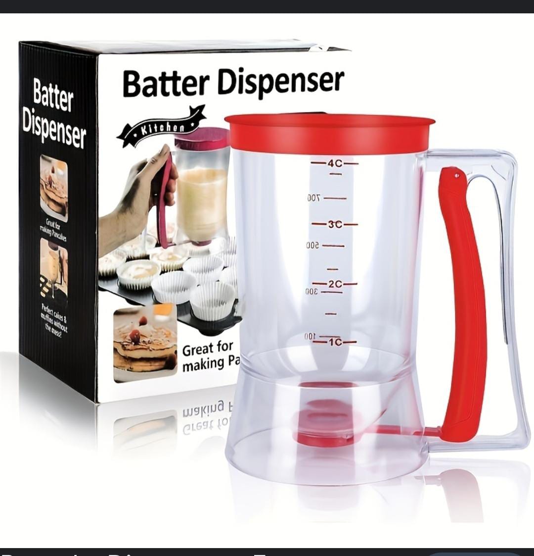 Batter Dispenser for Pancakes, Cupcakes, Cupcakes, Pancakes, Waffles, Cakes, Muffins