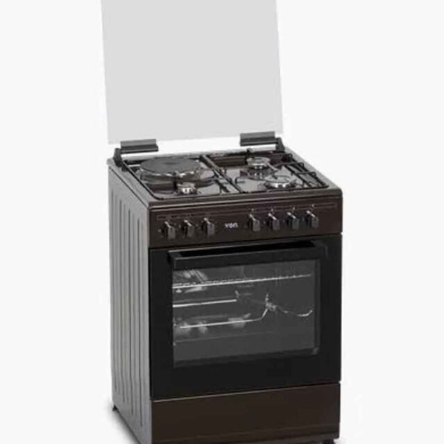 Von VAC6F031UB 3G+1E Cooker, Dark Brown,60cm