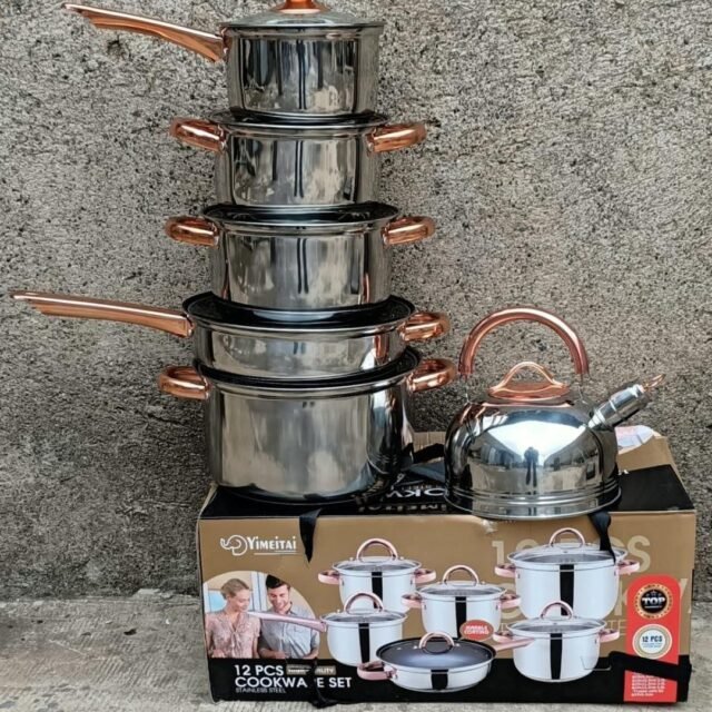12pcs yimiatei stainless Steel cookware set