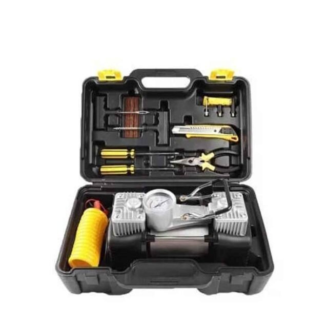 Portable Double Cylinder Car Air Compressor ,Tire Repair Kits