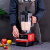 2-in-1 Silver Crest 4500W High-Power Blender – Multifunction Stainless Steel Electric Blender with Strong Blades