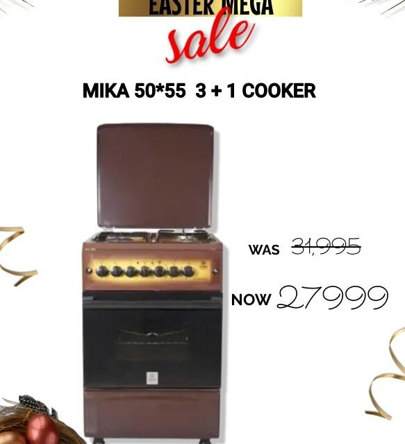 Mika 3G+1E  50X55cm Standing Cooker MST55PI31DB/HC