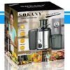 Sokany Juicer Machine, 800W Centrifugal Juicer Extractor with Wide Mouth 3โ Feed Chute for Fruit Vegetable, Easy to Clean, Stainless Steel