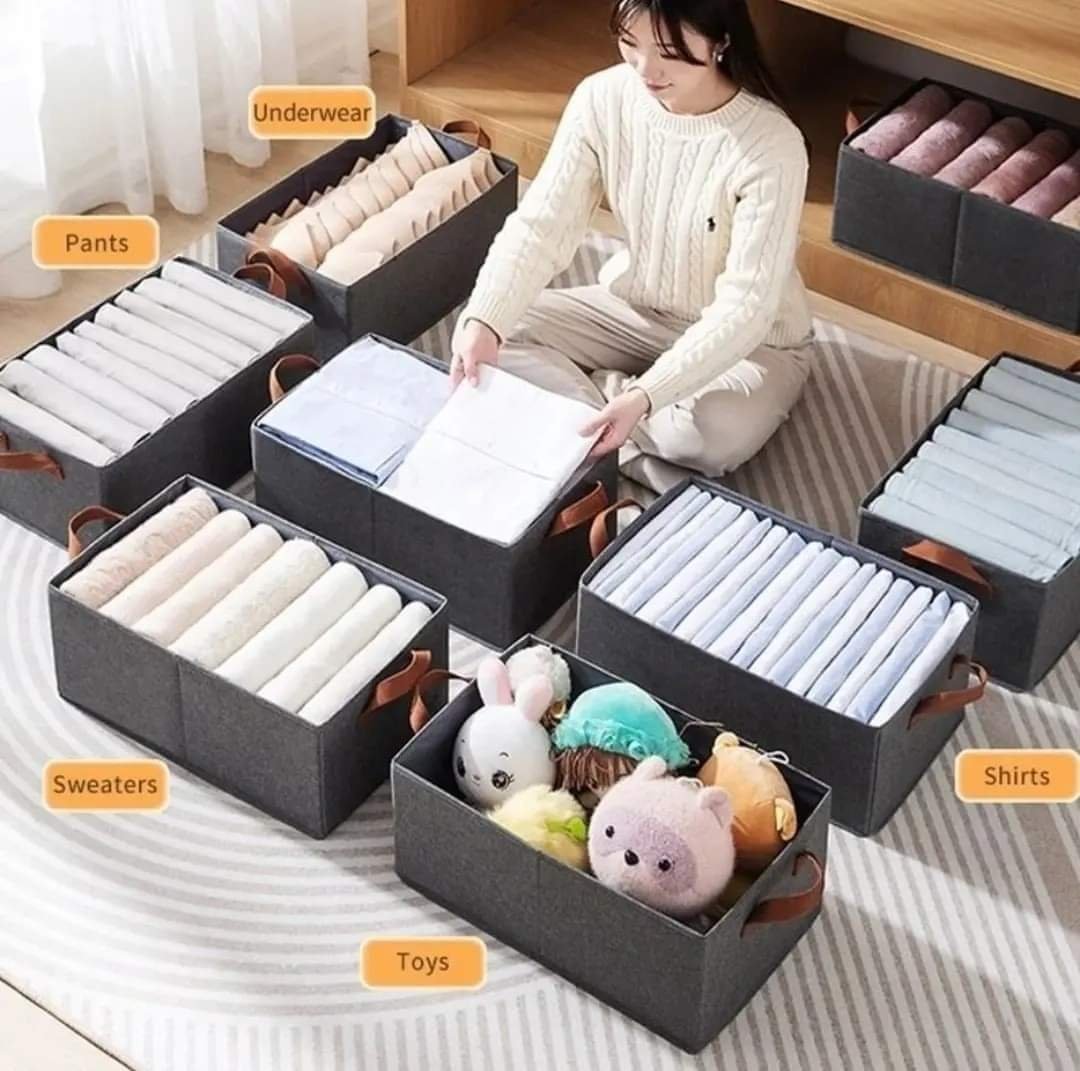 5 to 10 Pack Storage Cubes Organizer with Handles,Collapsible fabric storage bins,Large Storage Baskets for Organization, Closet, Shelves, Offices, Toys.(Gray, 18.5"x11"x7.9")