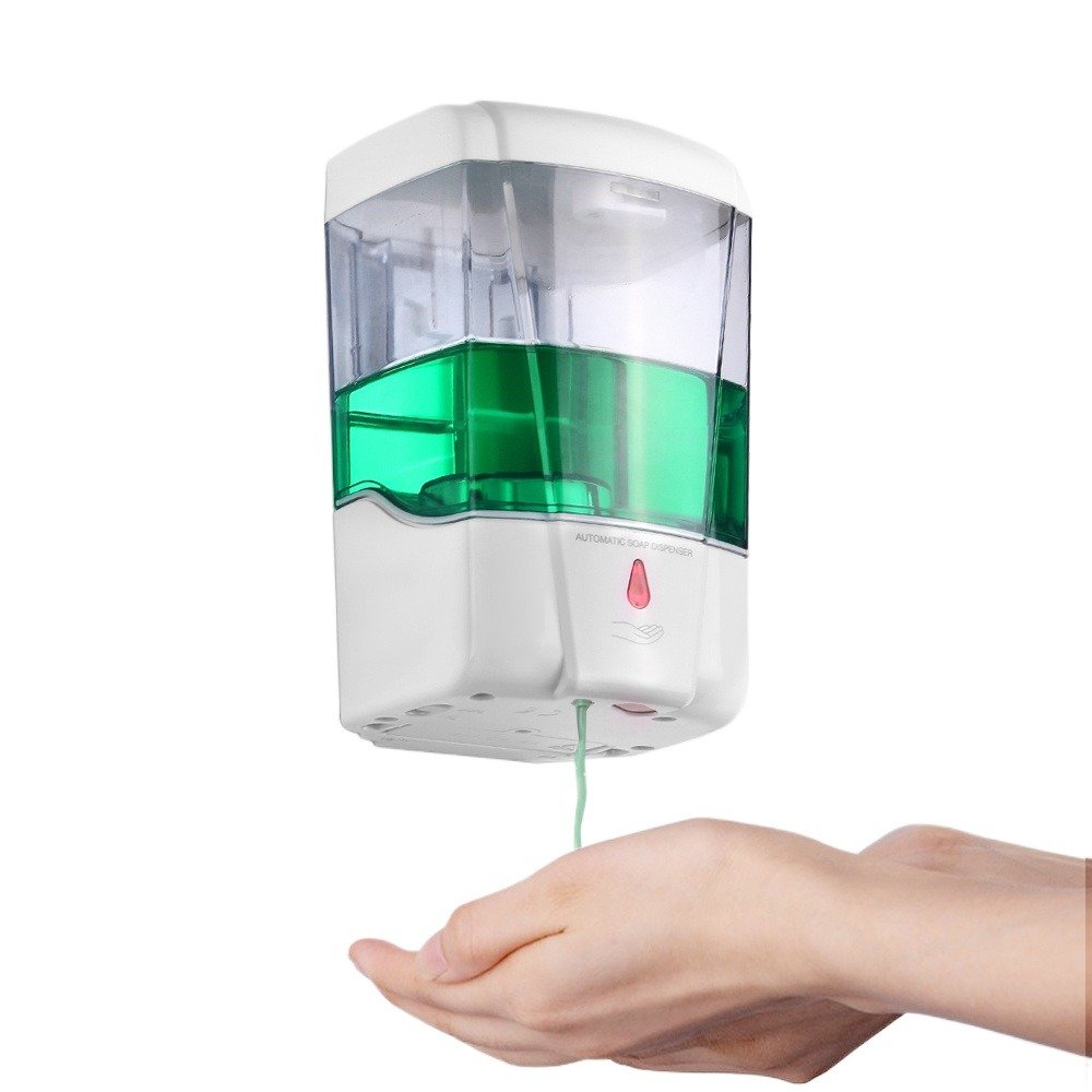 Touchless automatic wall mount soap dispenser for fast and clean soap dispensing, suitable for homes, offices, and commercial spaces.