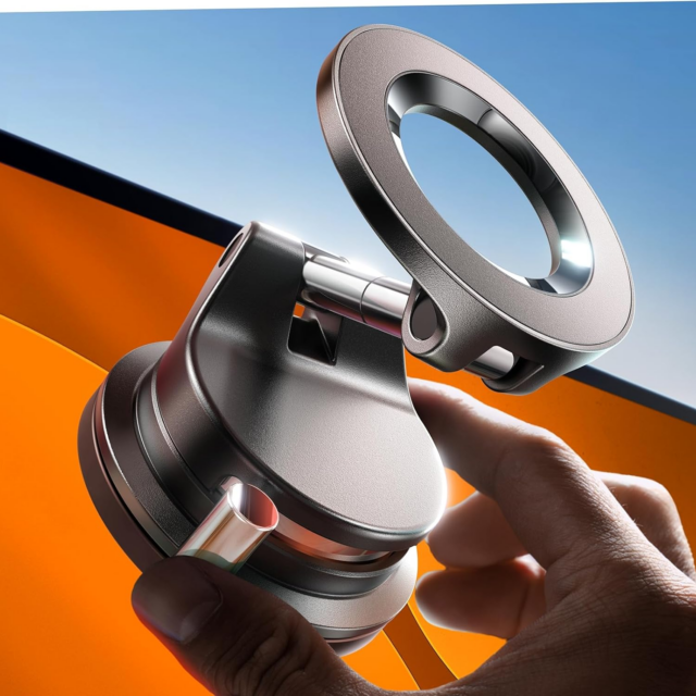 Car Phone Holder for Magsafe, Magnetic Phone Holders for Your Car, Vacuum Phone Mount for Car Accessories