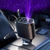 Retractable Car Charger with Starlight, 66W Starlight in Car roof 4 in 1 Retractable Car Phone Charger Adapter, Fast Charging USB C Cable, Compatible with iPhone