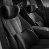 Car Headrest & Lumbar Support Cushion Ergonomic Car Seat Neck Back Rest Pillows Orthopedic Memory Foam Head Rest and Lower Lumbar Support Pillow Set Backrest Driving Seat Office Chair Support (Black)