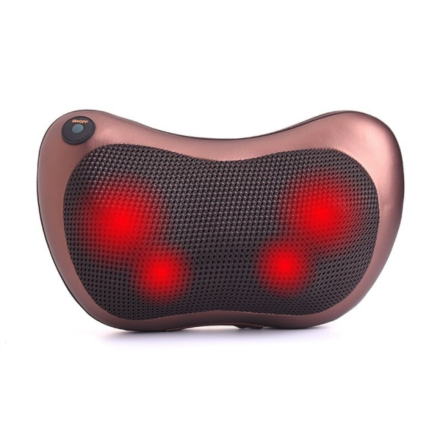 Massage Pillow for Back Neck Lower Back and Shoulder with 8 Heated Rollers for Chair Car Home and Office